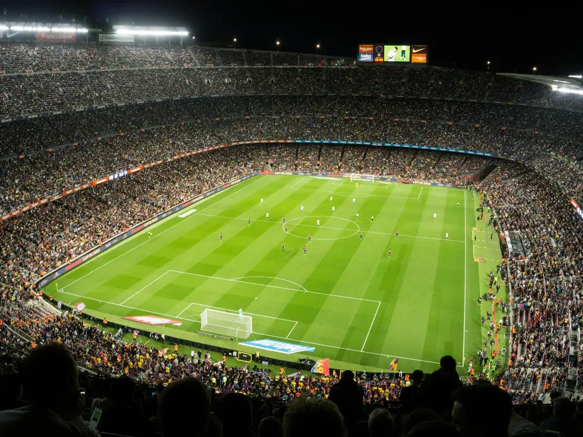 Stadium under night lights